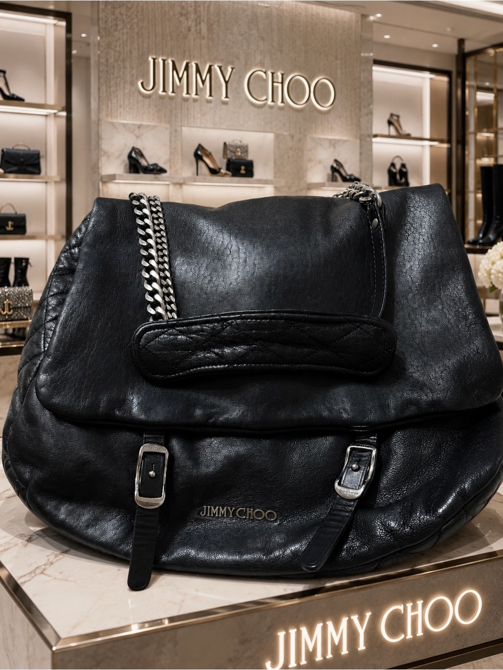 Jimmy Choo Large Becka Biker Bag